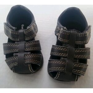 geranimals fisherman style sandals brown baby toddler size 2
